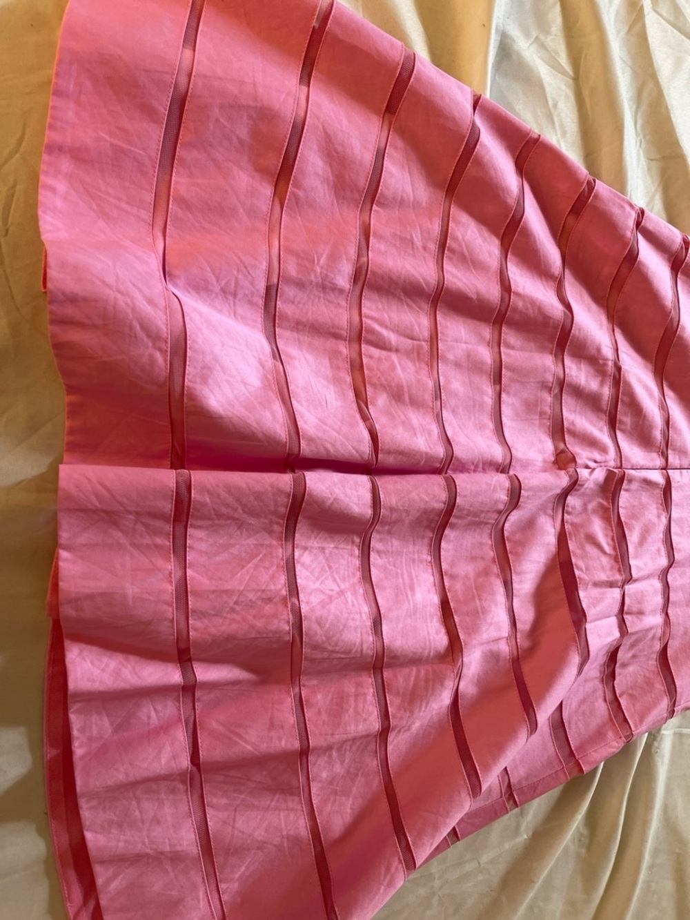 Ann Taylor Pink Fit Flare Dress SZ 8 Sleeveless Pleated A-Line Knee Length Lined - Picture 7 of 8